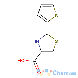 CAS No:32451-19-7 2-thiophen-2-yl-1,3-thiazolidine-4-carboxylic acid