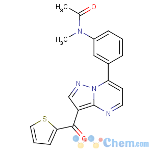 CAS No:325715-02-4 N-methyl-N-[3-[3-(thiophene-2-carbonyl)pyrazolo[1,<br />5-a]pyrimidin-7-yl]phenyl]acetamide