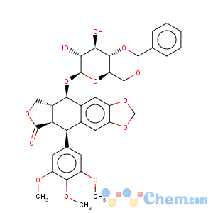 CAS No:3268-19-7 Furo[3',4':6,7]naphtho[2,3-d]-1,3-dioxol-6(5aH)-one,5,8,8a,9-tetrahydro-9-[[4,6-O-(phenylmethylene)-b-D-glucopyranosyl]oxy]-5-(3,4,5-trimethoxyphenyl)-,(5R,5aR,8aR,9R)-