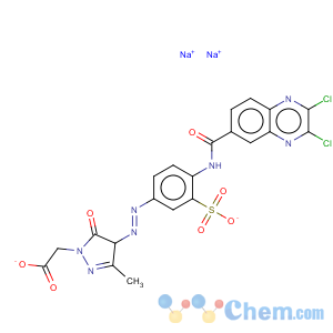 CAS No:32686-78-5 1H-Pyrazole-1-aceticacid,4-[2-[5-[[(2,3-dichloro-6-quinoxalinyl)carbonyl]amino]-2-sulfophenyl]diazenyl]-4,5-dihydro-3-methyl-5-oxo-,sodium salt (1:2)