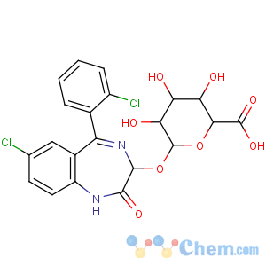 CAS No:32781-79-6 b-D-Glucopyranosiduronic acid,7-chloro-5-(2-chlorophenyl)-2,3-dihydro-2-oxo-1H-1,4-benzodiazepin-3-yl