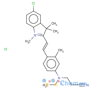 CAS No:32783-03-2 3H-Indolium,5-chloro-2-[2-[4-[(2-cyanoethyl)ethylamino]-2-methylphenyl]ethenyl]-1,3,3-trimethyl-,chloride (1:1)