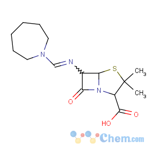 CAS No:32887-01-7 (2S,5R,6R)-6-(azepan-1-ylmethylideneamino)-3,<br />3-dimethyl-7-oxo-4-thia-1-azabicyclo[3.2.0]heptane-2-carboxylic acid