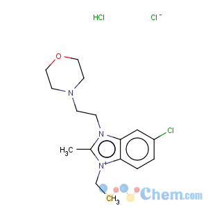 CAS No:32915-77-8 1H-Benzimidazolium,5-chloro-1-ethyl-2-methyl-3-[2-(4-morpholinyl)ethyl]-, chloride, hydrochloride(1:1:1)