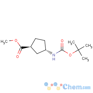 CAS No:329910-39-6 Cyclopentanecarboxylicacid, 3-[[(1,1-dimethylethoxy)carbonyl]amino]-, methyl ester, (1S,3S)-