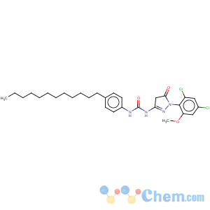 CAS No:33008-68-3 Urea,N-[1-(2,4-dichloro-6-methoxyphenyl)-4,5-dihydro-5-oxo-1H-pyrazol-3-yl]-N'-(4-dodecylphenyl)-