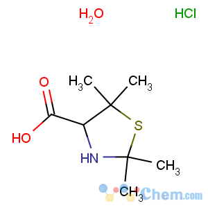 CAS No:33078-43-2 4-Thiazolidinecarboxylicacid, 2,2,5,5-tetramethyl-, hydrochloride (1:1)