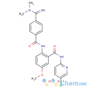 CAS No:330942-05-7 N-(5-chloropyridin-2-yl)-2-[[4-(N,<br />N-dimethylcarbamimidoyl)benzoyl]amino]-5-methoxybenzamide