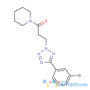 CAS No:33144-79-5 3-[5-(3-bromophenyl)tetrazol-2-yl]-1-piperidin-1-ylpropan-1-one