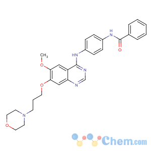 CAS No:331771-20-1 N-[4-[[6-methoxy-7-(3-morpholin-4-ylpropoxy)quinazolin-4-yl]amino]<br />phenyl]benzamide