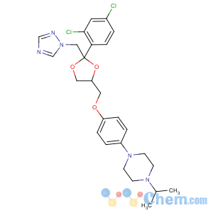 CAS No:331942-93-9 1-[4-[[2-(2,4-dichlorophenyl)-2-(1,2,4-triazol-1-ylmethyl)-1,<br />3-dioxolan-4-yl]methoxy]phenyl]-4-propan-2-ylpiperazine