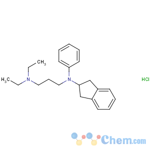 CAS No:33237-74-0 1,3-Propanediamine,N1-(2,3-dihydro-1H-inden-2-yl)-N3,N3-diethyl-N1-phenyl-, hydrochloride (1:1)