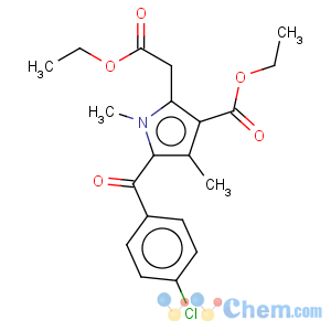 CAS No:33369-27-6 1H-Pyrrole-2-aceticacid, 5-(4-chlorobenzoyl)-3-(ethoxycarbonyl)-1,4-dimethyl-, ethyl ester