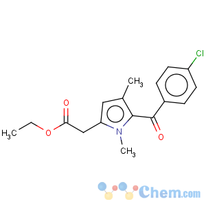 CAS No:33369-30-1 1H-Pyrrole-2-aceticacid, 5-(4-chlorobenzoyl)-1,4-dimethyl-, ethyl ester