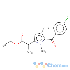 CAS No:33369-43-6 1H-Pyrrole-2-aceticacid, 5-(4-chlorobenzoyl)-a,1,4-trimethyl-, ethyl ester