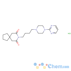 CAS No:33386-08-2 8-[4-(4-pyrimidin-2-ylpiperazin-1-yl)butyl]-8-azaspiro[4.5]decane-7,<br />9-dione