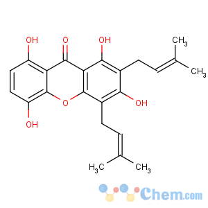 CAS No:33390-42-0 1,3,5,8-tetrahydroxy-2,4-bis(3-methylbut-2-enyl)xanthen-9-one