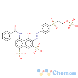 CAS No:33432-08-5 1,7-Naphthalenedisulfonicacid,4-(benzoylamino)-5-hydroxy-6-[2-[4-[[2-(sulfooxy)ethyl]sulfonyl]phenyl]diazenyl]-