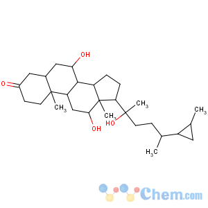 CAS No:335081-04-4 (5S,7R,8R,9S,10S,12R,13S,14S,17S)-7,<br />12-dihydroxy-17-[2-hydroxy-5-(2-methylcyclopropyl)hexan-2-yl]-10,<br />13-dimethyl-1,2,4,5,6,7,8,9,11,12,14,15,16,<br />17-tetradecahydrocyclopenta[a]phenanthren-3-one