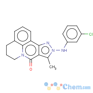 CAS No:335152-01-7 9-(3-Chloro-phenylamino)-8-methyl-5,6-dihydro-4H,9H-6a,9,10-triaza-cyclopenta[a]phenalen-7-one