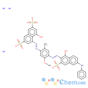 CAS No:3354-97-0 2,7-Naphthalenedisulfonicacid,4-hydroxy-5-[2-[4-[2-[1-hydroxy-6-(phenylamino)-3-sulfo-2-naphthalenyl]diazenyl]-5-methoxy-2-methylphenyl]diazenyl]-,sodium salt (1:3)