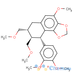 CAS No:33676-00-5 Naphtho[1,2-d]-1,3-dioxole,9-(3,4-dimethoxyphenyl)-6,7,8,9-tetrahydro-4-methoxy-7,8-bis(methoxymethyl)-,(7S,8S,9R)-