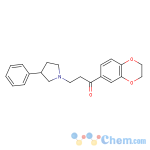 CAS No:33743-96-3 1-(2,3-dihydro-1,<br />4-benzodioxin-6-yl)-3-(3-phenylpyrrolidin-1-yl)propan-1-one