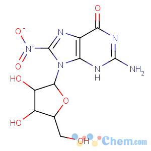 CAS No:337536-53-5 2-amino-9-[(2R,3R,4S,5R)-3,<br />4-dihydroxy-5-(hydroxymethyl)oxolan-2-yl]-8-nitro-3H-purin-6-one