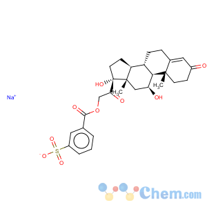 CAS No:33767-03-2 Pregn-4-ene-3,20-dione,11,17-dihydroxy-21-[(3-sulfobenzoyl)oxy]-, monosodium salt, (11b)- (9CI)