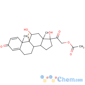 CAS No:338-98-7 Pregna-1,4-diene-3,20-dione,21-(acetyloxy)-9-fluoro-11,17-dihydroxy-, (11b)-