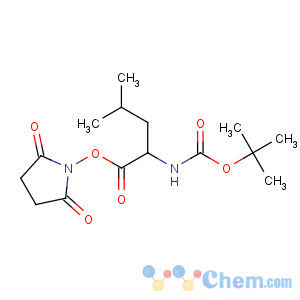 CAS No:3392-09-4 (2,5-dioxopyrrolidin-1-yl)<br />4-methyl-2-[(2-methylpropan-2-yl)oxycarbonylamino]pentanoate