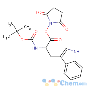 CAS No:3392-11-8 (2,5-dioxopyrrolidin-1-yl)<br />(2S)-3-(1H-indol-3-yl)-2-[(2-methylpropan-2-yl)oxycarbonylamino]<br />propanoate