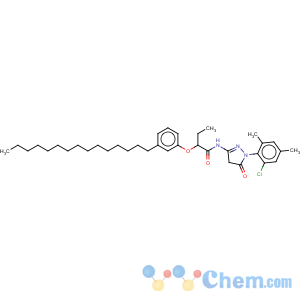 CAS No:33956-01-3 Butanamide,N-[1-(2-chloro-4,6-dimethylphenyl)-4,5-dihydro-5-oxo-1H-pyrazol-3-yl]-2-(3-pentadecylphenoxy)-