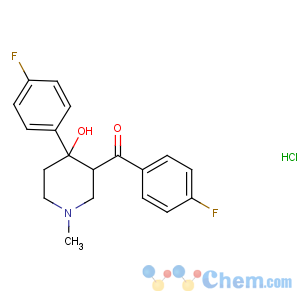 CAS No:34039-01-5 (4-fluorophenyl)-[4-(4-fluorophenyl)-4-hydroxy-1-methylpiperidin-3-yl]<br />methanone