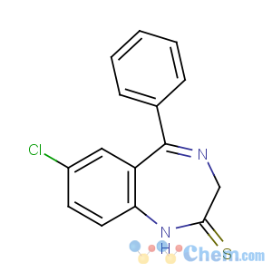CAS No:34099-69-9 7-chloro-5-phenyl-1,3-dihydro-1,4-benzodiazepine-2-thione