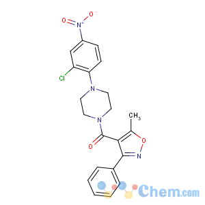 CAS No:341001-38-5 [4-(2-chloro-4-nitrophenyl)piperazin-1-yl]-(5-methyl-3-phenyl-1,<br />2-oxazol-4-yl)methanone