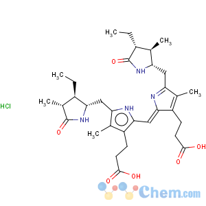 CAS No:34217-90-8 21H-Biline-8,12-dipropanoicacid,3,18-diethyl-1,2,3,4,5,15,16,17,18,19,22,24-dodecahydro-2,7,13,17-tetramethyl-1,19-dioxo-,(2R,3R,4S,16S,17R,18R)-