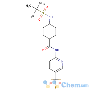 CAS No:342577-38-2 4-(tert-butylsulfonylamino)-N-[5-(trifluoromethyl)pyridin-2-yl]<br />cyclohexane-1-carboxamide