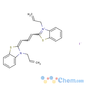 CAS No:34263-37-1 Benzothiazolium,3-(2-propen-1-yl)-2-[3-[3-(2-propen-1-yl)-2(3H)-benzothiazolylidene]-1-propen-1-yl]-,iodide (1:1)