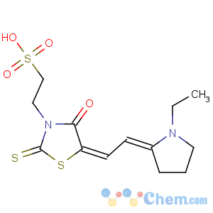 CAS No:34282-85-4 3-Thiazolidineethanesulfonicacid, 5-[2-(1-ethyl-2-pyrrolidinylidene)ethylidene]-4-oxo-2-thioxo-