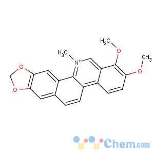CAS No:34316-15-9 1,2-dimethoxy-12-methyl-[1,3]benzodioxolo[5,6-c]phenanthridin-12-ium