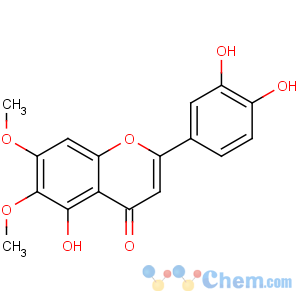 CAS No:34334-69-5 2-(3,4-dihydroxyphenyl)-5-hydroxy-6,7-dimethoxychromen-4-one