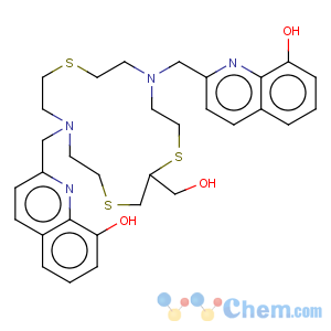 CAS No:343372-34-9 8-Quinolinol,2,2'-[[2-(hydroxymethyl)-1,4,10-trithia-7,13-diazacyclopentadecane-7,13-diyl]bis(methylene)]bis-