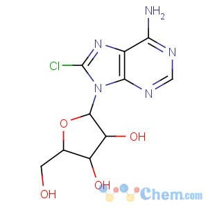 CAS No:34408-14-5 2-(6-amino-8-chloropurin-9-yl)-5-(hydroxymethyl)oxolane-3,4-diol