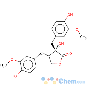 CAS No:34444-37-6 2(3H)-Furanone,dihydro-3-hydroxy-3,4-bis[(4-hydroxy-3-methoxyphenyl)methyl]-, (3S,4S)-
