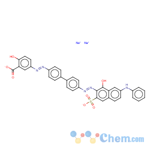 CAS No:3476-90-2 Benzoic acid,2-hydroxy-5-[2-[4'-[2-[1-hydroxy-7-(phenylamino)-3-sulfo-2-naphthalenyl]diazenyl][1,1'-biphenyl]-4-yl]diazenyl]-,sodium salt (1:2)
