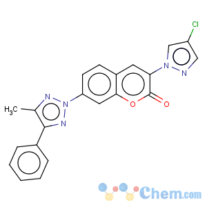 CAS No:34771-66-9 2H-1-Benzopyran-2-one,3-(4-chloro-1H-pyrazol-1-yl)-7-(4-methyl-5-phenyl-2H-1,2,3-triazol-2-yl)-