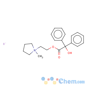 CAS No:3478-15-7 Pyrrolidinium,1-[2-[(2-hydroxy-2,2-diphenylacetyl)oxy]ethyl]-1-methyl-, iodide (1:1)