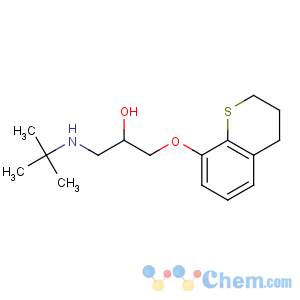 CAS No:34784-64-0 1-(tert-butylamino)-3-(3,4-dihydro-2H-thiochromen-8-yloxy)propan-2-ol