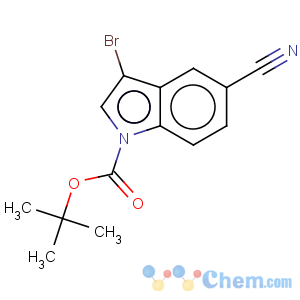 CAS No:348640-12-0 1H-Indole-1-carboxylicacid, 3-bromo-5-cyano-, 1,1-dimethylethyl ester